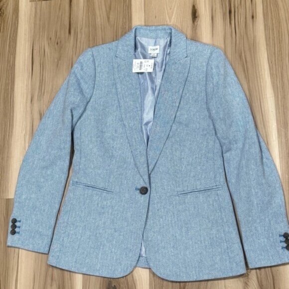 NEW J Crew Herringbone One Button Blazer and Mini Skirt Set Women’s 4 - Picture 5 of 9